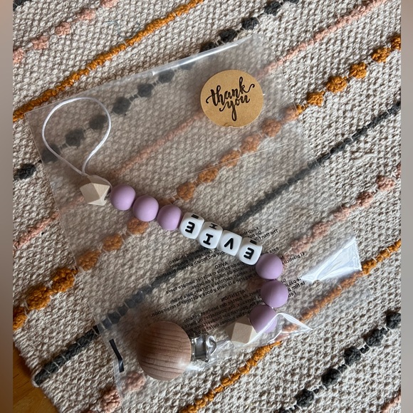 Colorful Beaded Pacifier Clips - Picture 2 of 2